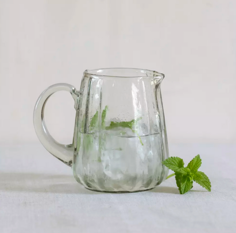 Ribbed Glass Jug - Small