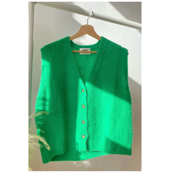 OST London Erika Mohair Vest - Apple Green