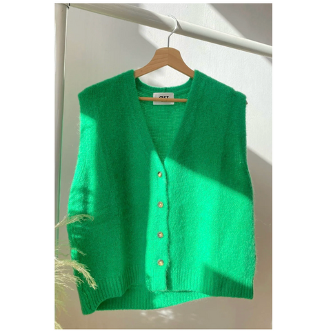 OST London Erika Mohair Vest - Apple Green