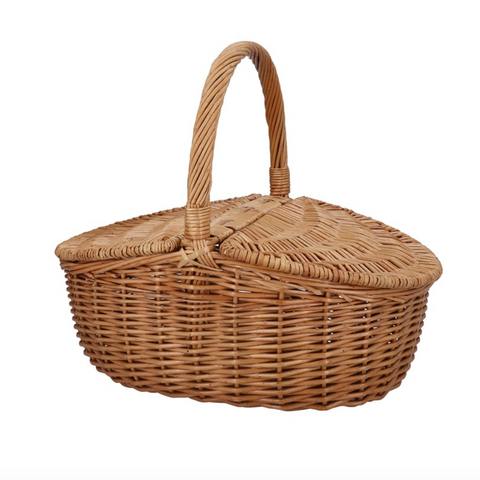 Wicker Oval Picnic Basket