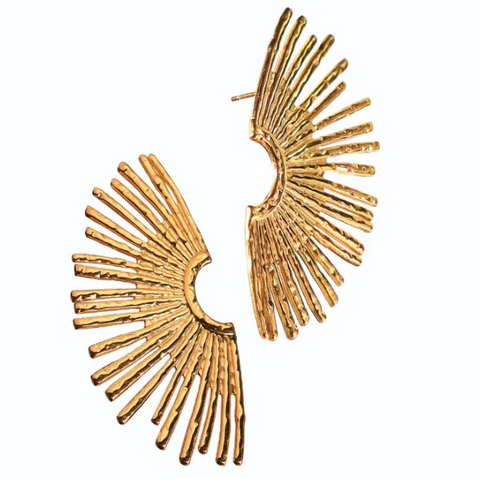 Hot Tomato Rays of Sulis Gold Studs