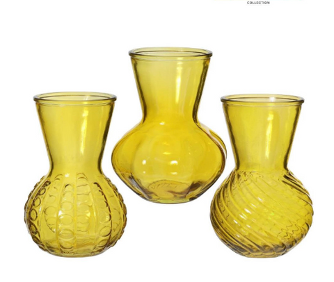 Vase Kristal 3 Smaragd - Pale Yellow