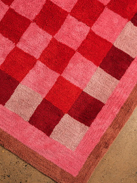 Ian Snow Pippin Chequered Recycled Cotton Rug