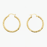 Feeka Camille Textured Hoops - Gold