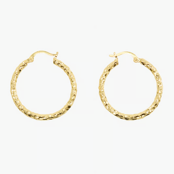 Feeka Camille Textured Hoops - Gold