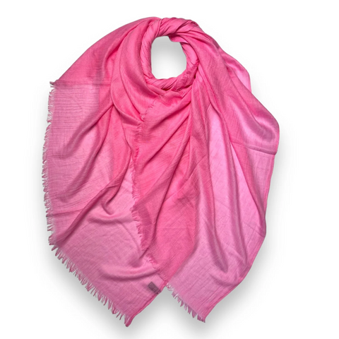 Bubblegum Pink Classic Cotton Blend Plain Scarf
