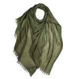 Lime Classic Cotton Blend Plain Scarf