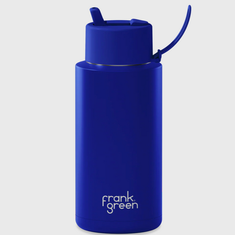Frank Green Ceramic Reusable Bottle - Blue Carbon (1 Litre)