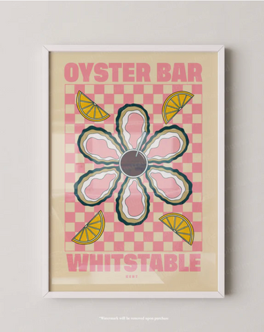 Nephthys Illustrated Oyster Bar Framed Print
