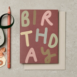 Katie Leamon Multicolour Birthday Bubble Card