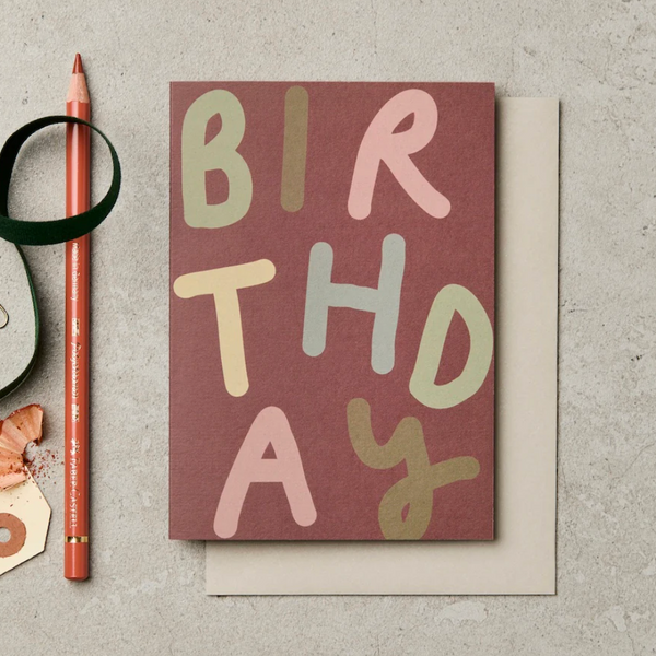 Katie Leamon Multicolour Birthday Bubble Card