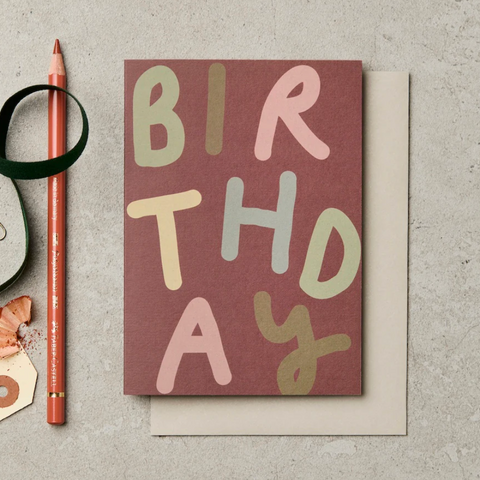 Katie Leamon Multicolour Birthday Bubble Card