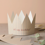 Katie Leamon Striped Paper Crown Card