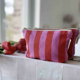 Rose in April Pouch Sofia Stripes - Orchid/Tomato