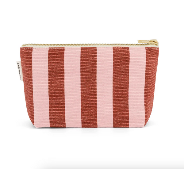 Rose in April Sofia Pouch Stripes Brick/Chamallow