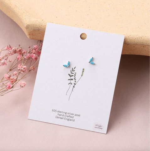 Attic Creations Offshoot Blue Crystal Earrings