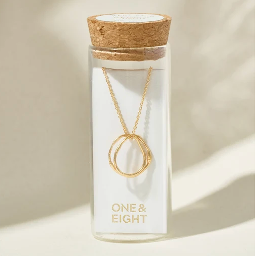 One & Eight Gold Loop Necklace