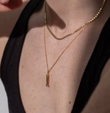 One & Eight Gold Minnow Necklace