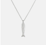 One & Eight Silver Minnow Necklace