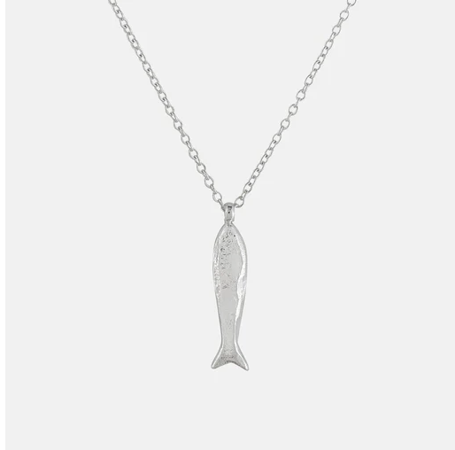 One & Eight Silver Minnow Necklace
