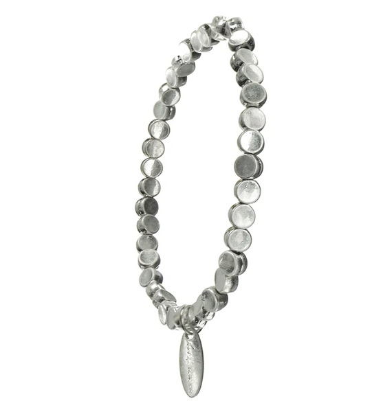 Hot Tomato Many Moons Bracelet - Worn Silver