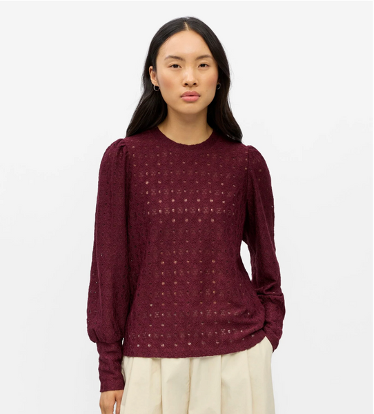 Object Laila Top - Wine