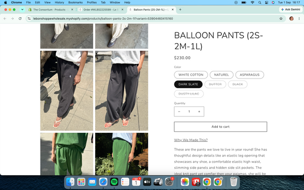 Le Bon Shoppe Balloon Pants - Dark Slate