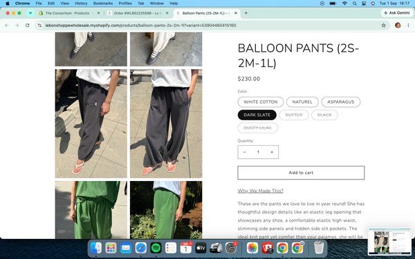 Le Bon Shoppe Balloon Pants - Dark Slate