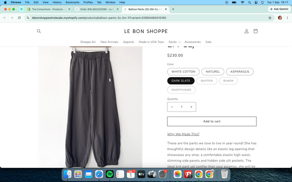 Le Bon Shoppe Balloon Pants - Dark Slate