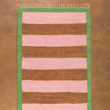Daisy Snow Pink and Ochre Striped Medium Rug