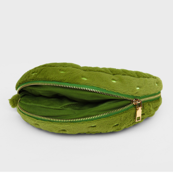 SUCKUK Plush Pickle Zip Pouch