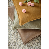 Ib Laursen Cushion - Velvet Eucalyptus Green