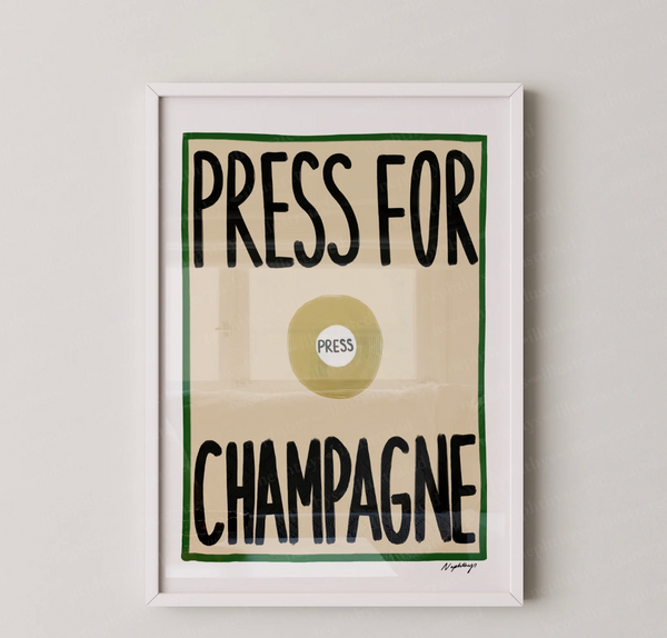 Nephthys Illustrated 'Press for Champagne' Print