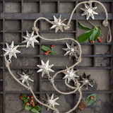 Decorative Star Garland in Antique SIlver