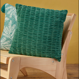 Gathered Velvet Cushion