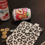 Rose In April Marie Purse in Graou Naturel Leopard Print with coins
