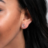 Attic Creations 'All You Need Is Love' Heart Sterling Silver Earrings