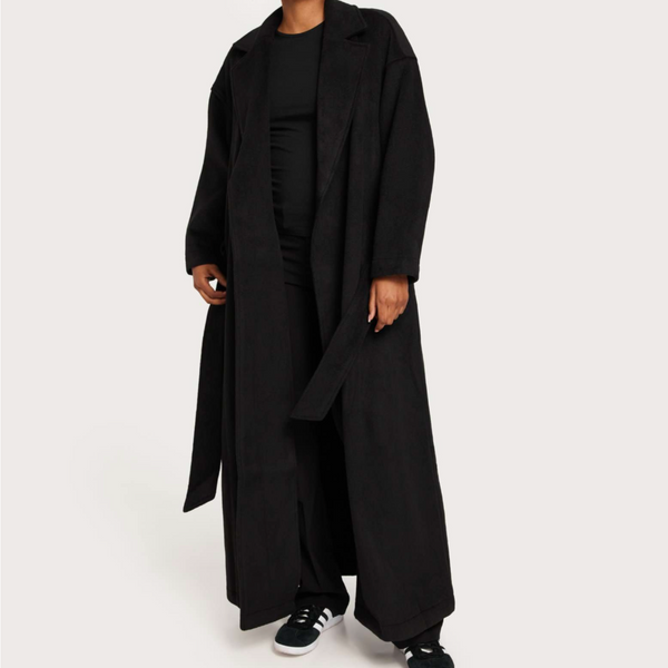 Object Clara Oversized Wool Coat Black