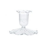 Clear Glass Short Candle Holder