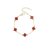 Isles & Stars Five Clover Gold Pendant Bracelet