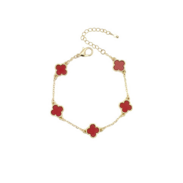 Isles & Stars Five Clover Gold Pendant Bracelet