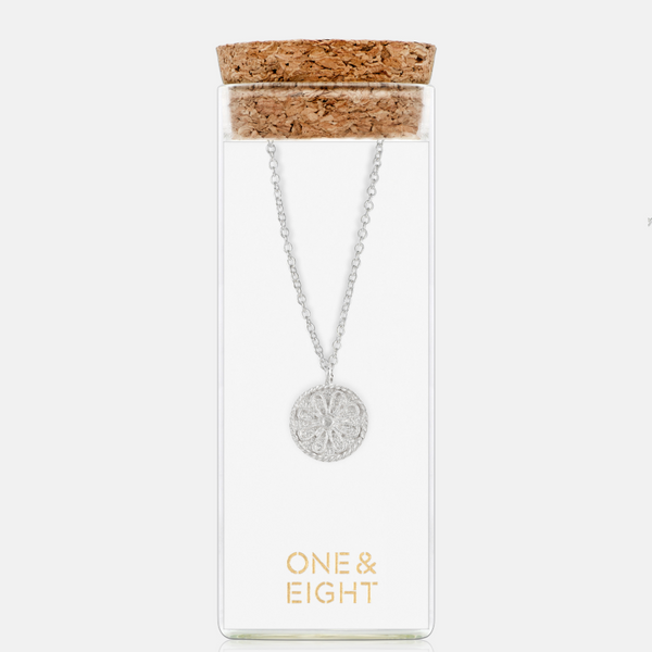 One & Eight Silver Daisy Necklace