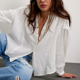 Free People Valley Double Cloth Shirt - Clean Ivory