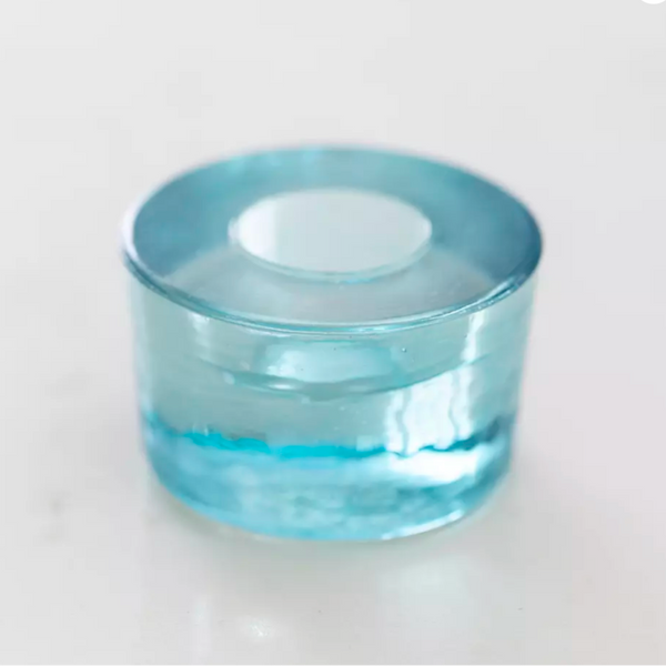 Glass Candleholder - Sky Blue