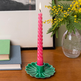 Enamel Flat Flower Candle Holder
