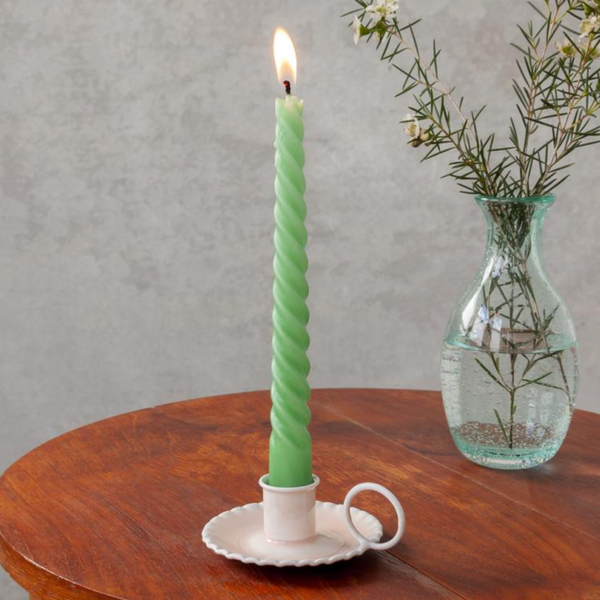 Enamel Chamberstick Candle Holder