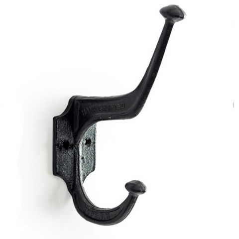 Cast Iron Industrial Black Coat Hook