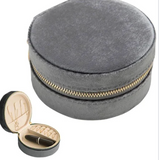 Velvet Round Jewellery Case