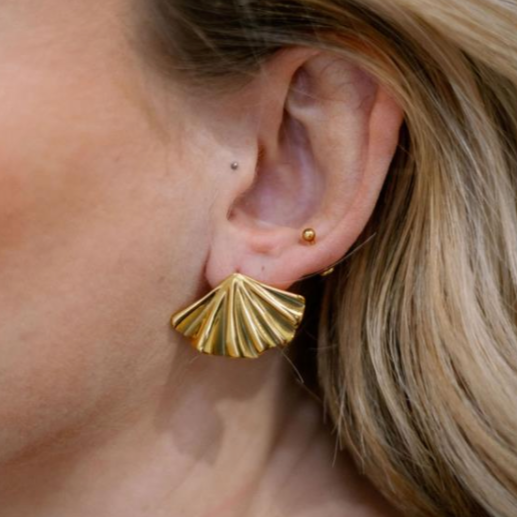 Consortium - Concertina Earring In Gold