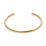Nordic Muse Minimal Gold Cuff Bangle, Tarnish-Free Gold Plating
